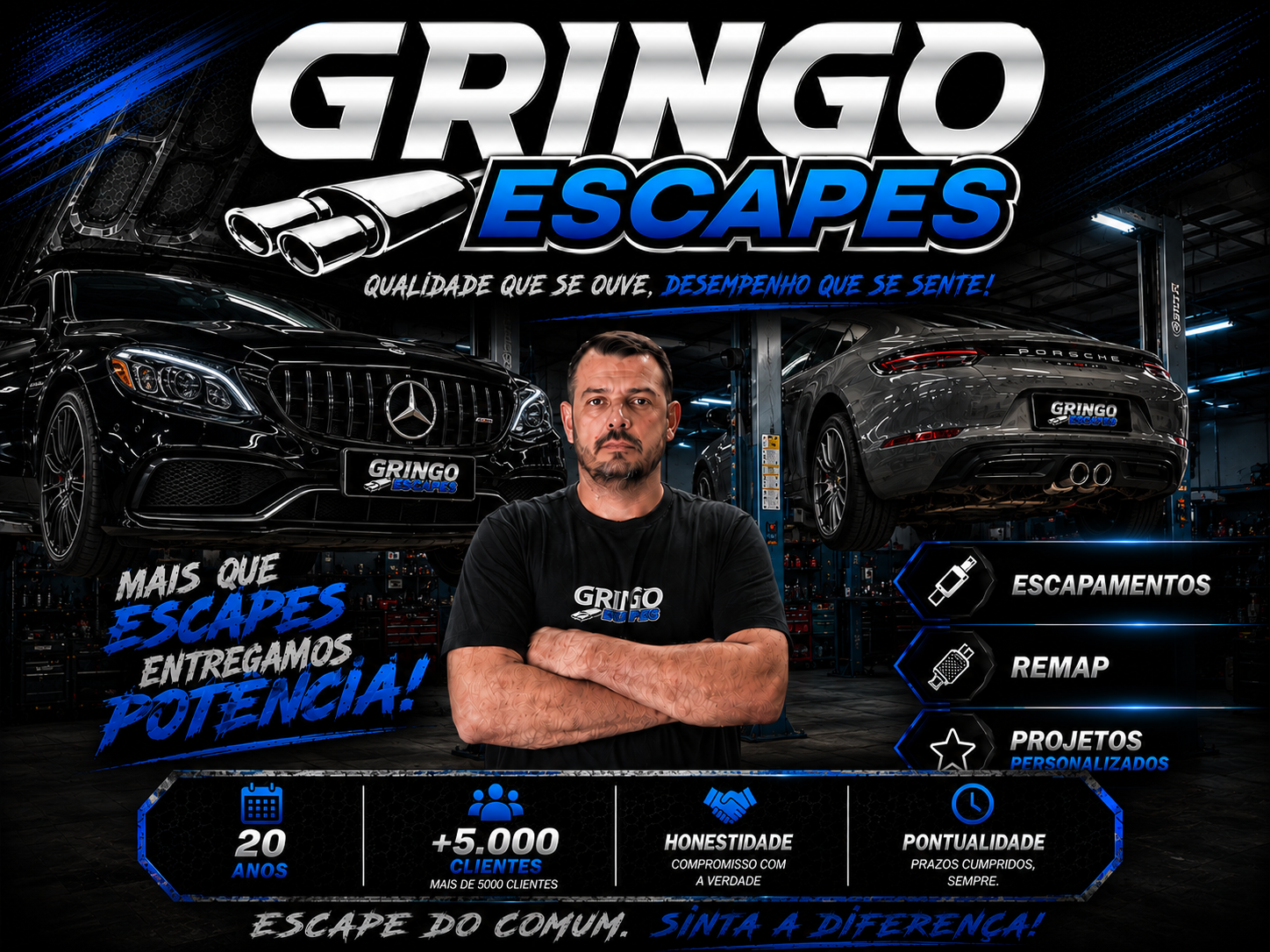 Gringo Escapes — especialistas em escapamentos esportivos e remap em Vila Velha – ES